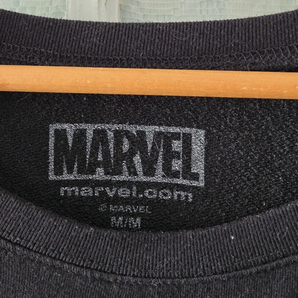 Marvel Iron Man Black Graphic Sweatshirt Unisex Fit - Picture 2 of 5